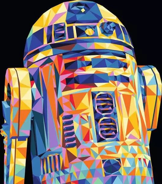 Kit Para Pintar Con Números Ravensburger Creart Serie Trend C Polygon Star Wars: R2d2