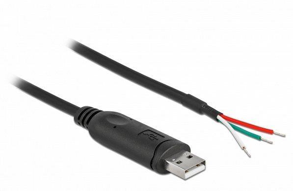 Delock 63497 Adapter Cable Usb 2.0 Type-A To Serial Rs-232 With 3 Open Wires 0.5 M