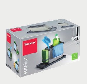 Organizador De Fregadero Tidy-Tex, Gris, 24 X 12,5 X 14,5 Cm