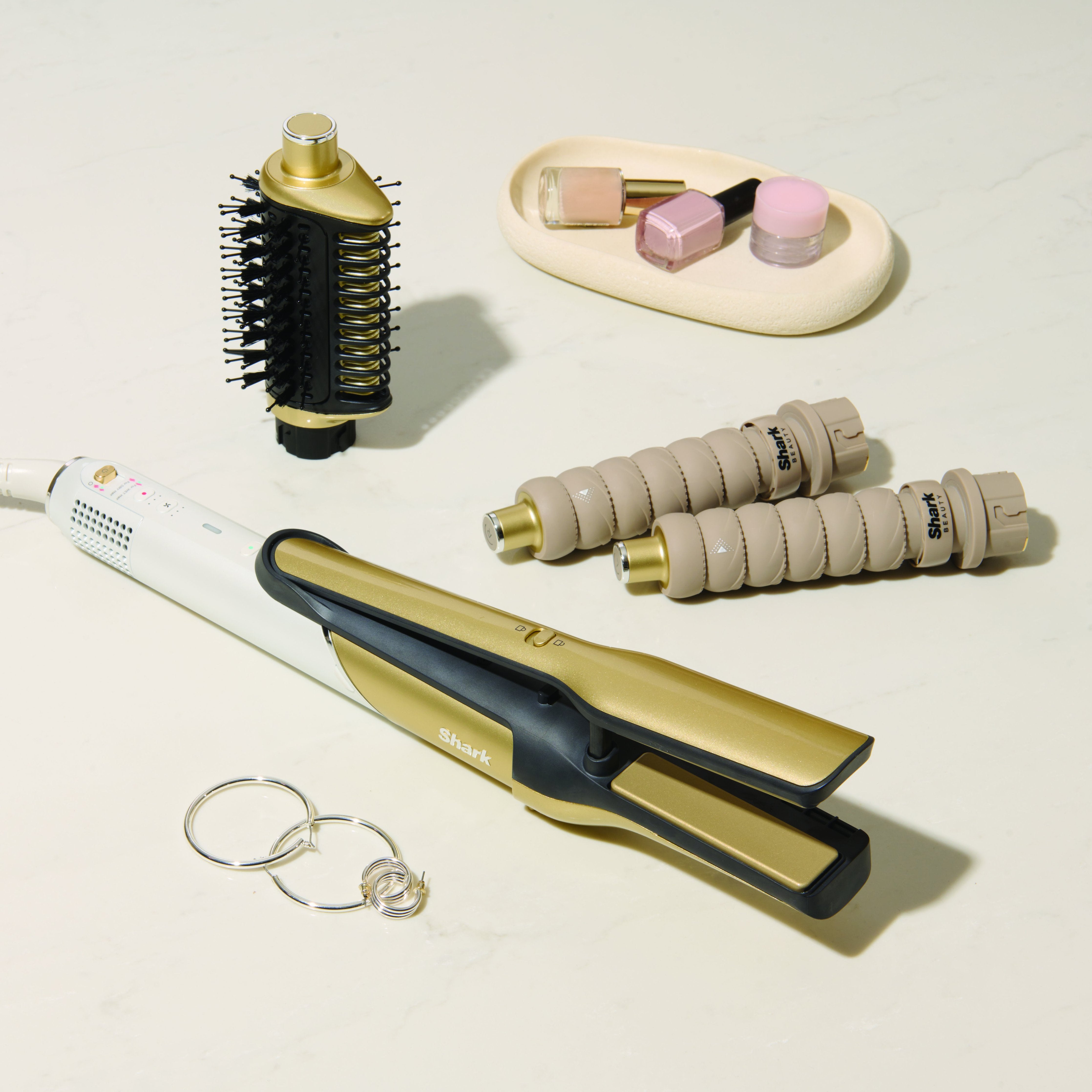 EAN 0622356360289 - Shark Glam Straight & Waves multistyler Herramienta de peinado con múltiples accesorios Airflow Oro 1400 imagen 6