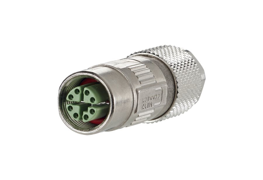 Metz Connect M12 Buchse Ip67 Gerade Geschirmt X-Kodiert Cat. 6a
