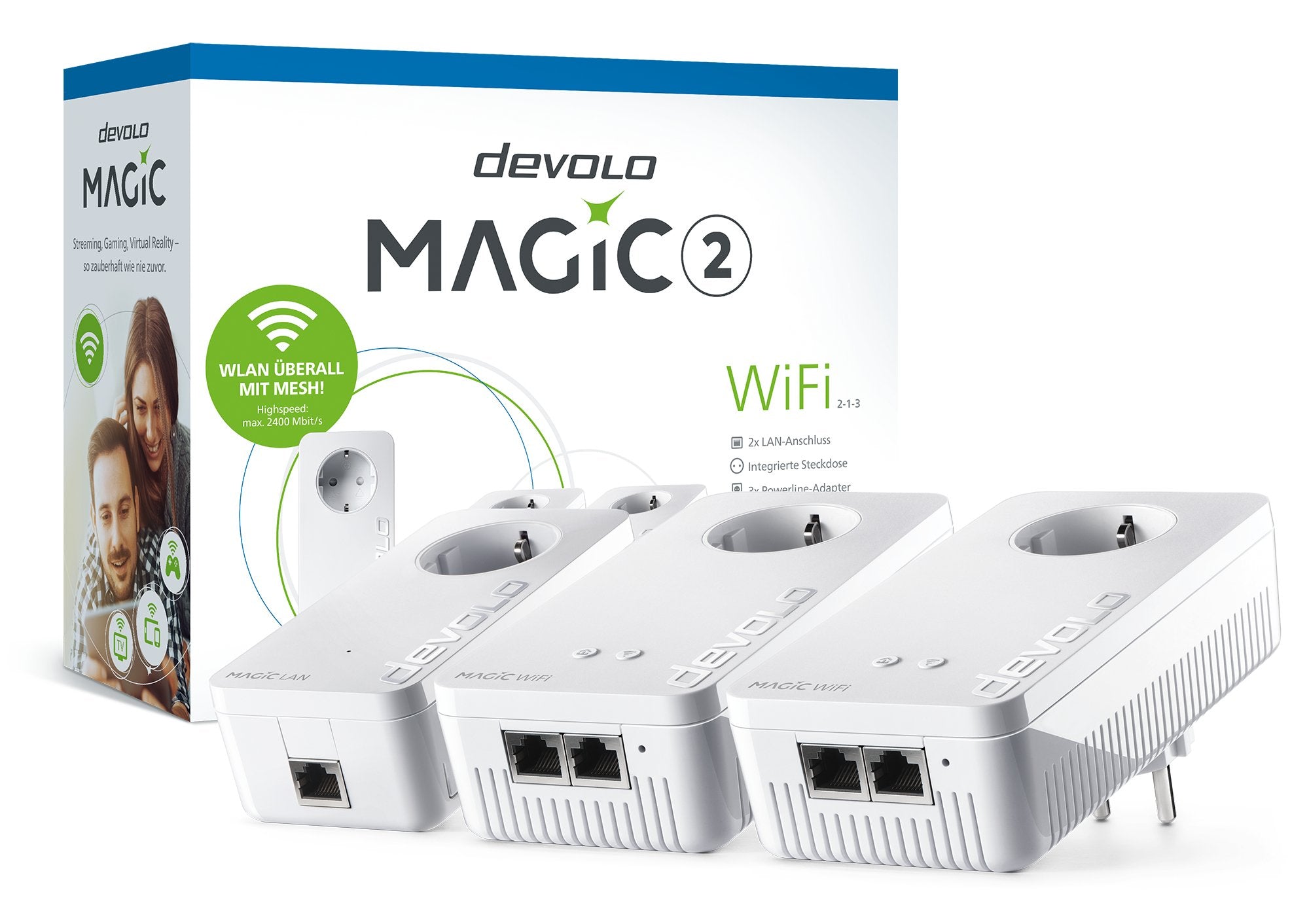 Devolo Magic 2 Wifi Next Multiroom Kit, Adaptador Powerline 3 4250059686250