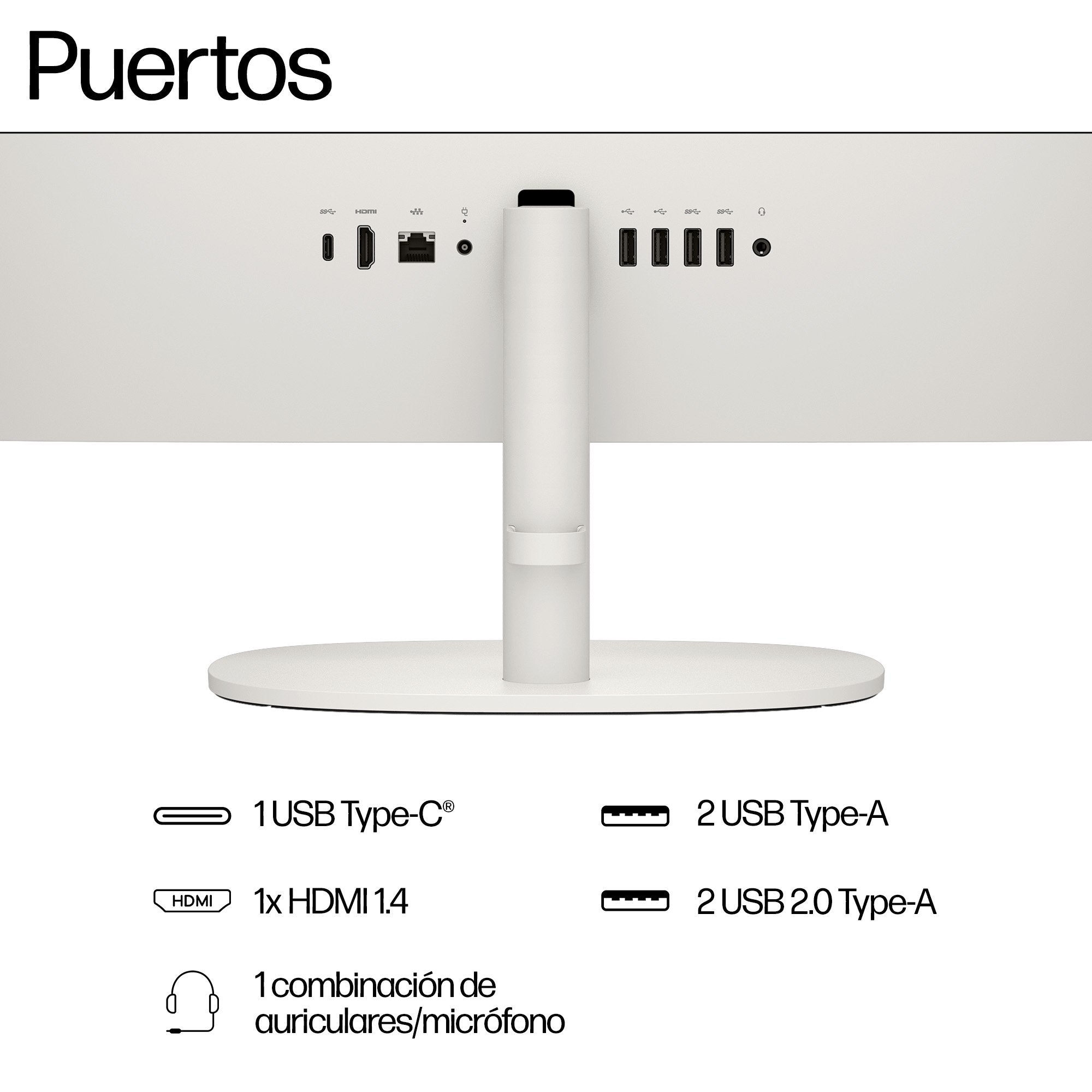 EAN 0198828053602 - HP All-in-One Desktop 22-dg0026ns N200 8 GB DDR5-SDRAM 256 GB SSD Windows 11 Home Blanco imagen 4