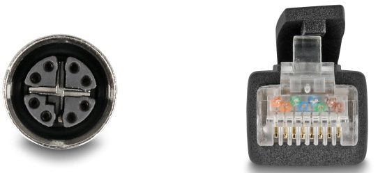 Delock M12 Cable X-Kodiert 8 Pin Buchse Zu Rj45 Stecker Cat.5e S Ftp Flexibel 1 M Schwarz