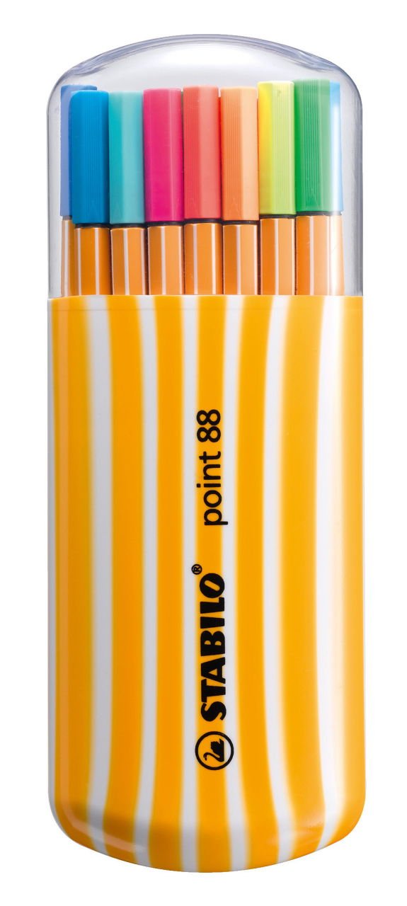 EAN 4006381458900 - STABILO point 88 rotulador de punta fina Fino Negro, Azul, Marrón, Verde, Lila, Ocre, Naranja, Oliva páli imagen 1