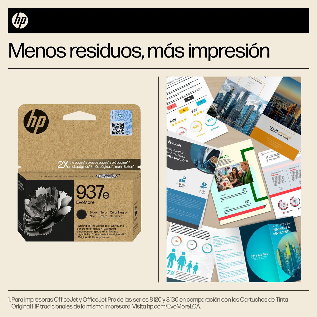 EAN 0199764688194 - HP 937e EvoMore Black Original Ink Cartridge cartucho de tinta 1 pieza(s) Alto rendimiento (XL) Negro imagen 2