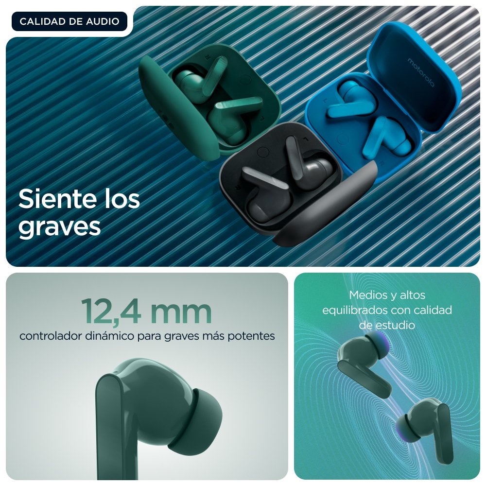 EAN 0840493607030 - Motorola Moto Buds Bass Auriculares True Wireless Stereo (TWS) Dentro de oído Llamadas/Música Bluetooth V imagen 11