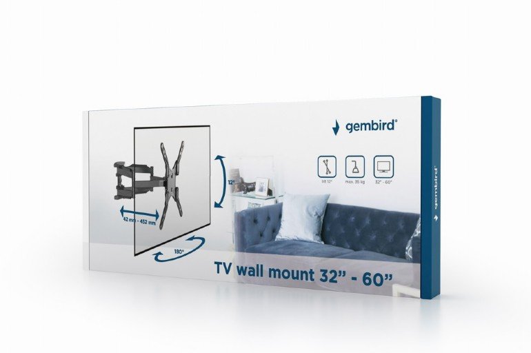 Soporte Para Tv Gembird Wm-60rt-01 152,4 Cm (32 A 60 ") Negro