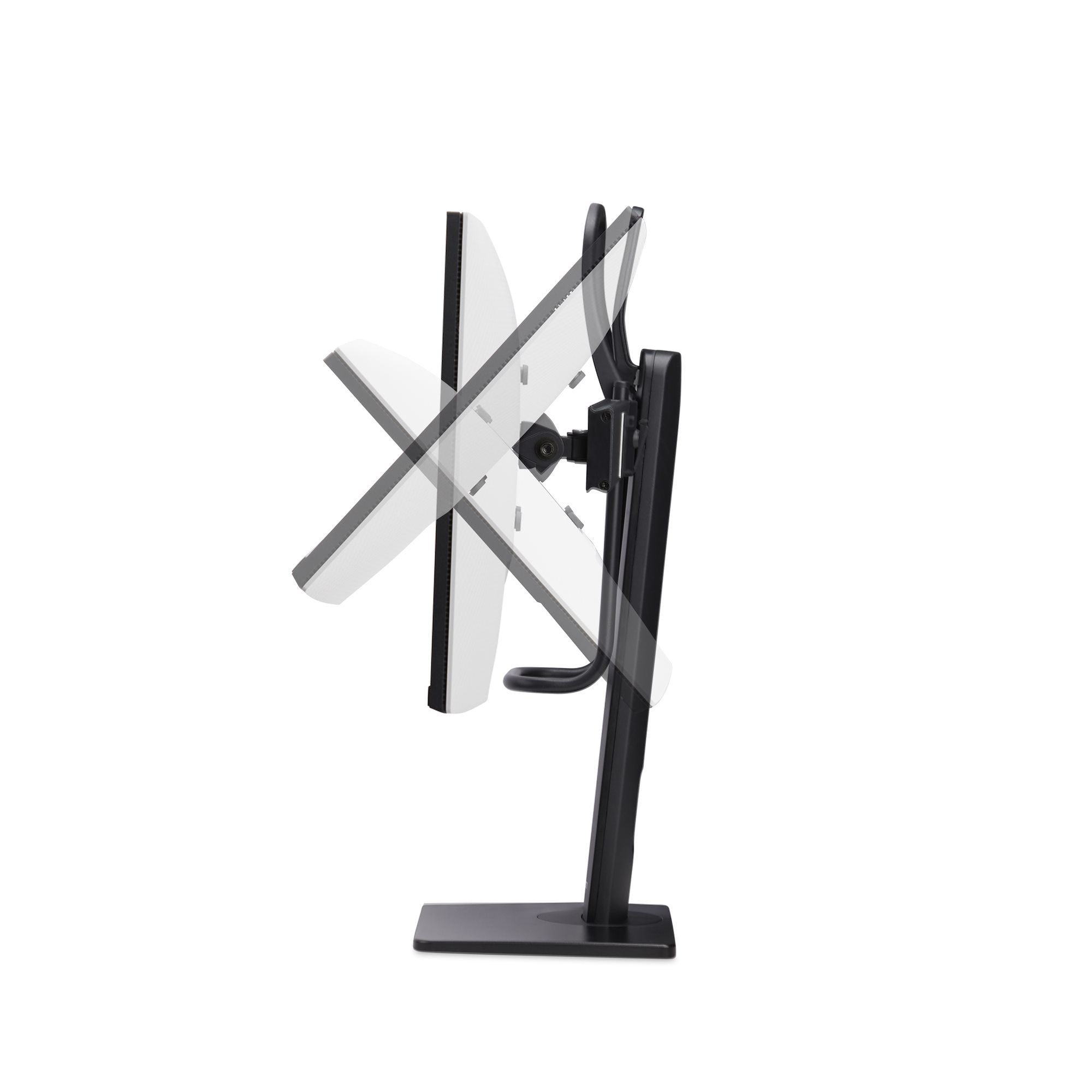 Startech.Com Crossbar Dual Monitor Desk Stand, Double 27inch Screens/Vesa Aufstellung - Für 2 Monitore - Negro