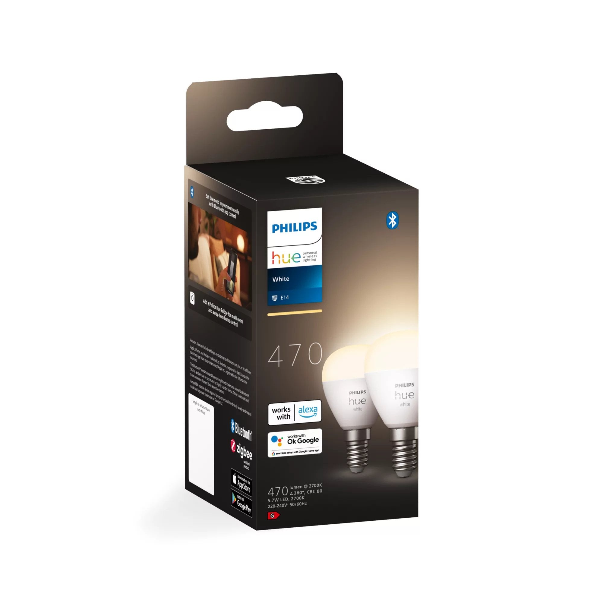 Philips Bombilla Led Hue Blanco Lágrima P45 E14 929002440604