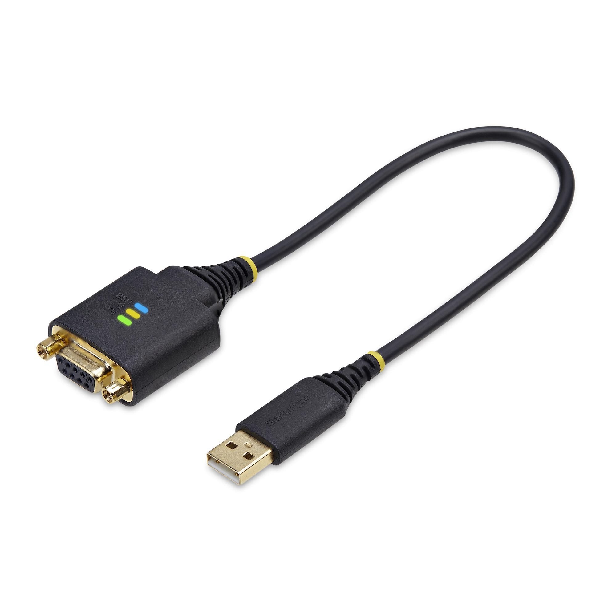 EAN 0065030898362 - StarTech.com 1P1FFCN-USB-SERIAL cable de serie Negro 0,3 m USB tipo A DB-9 imagen 1