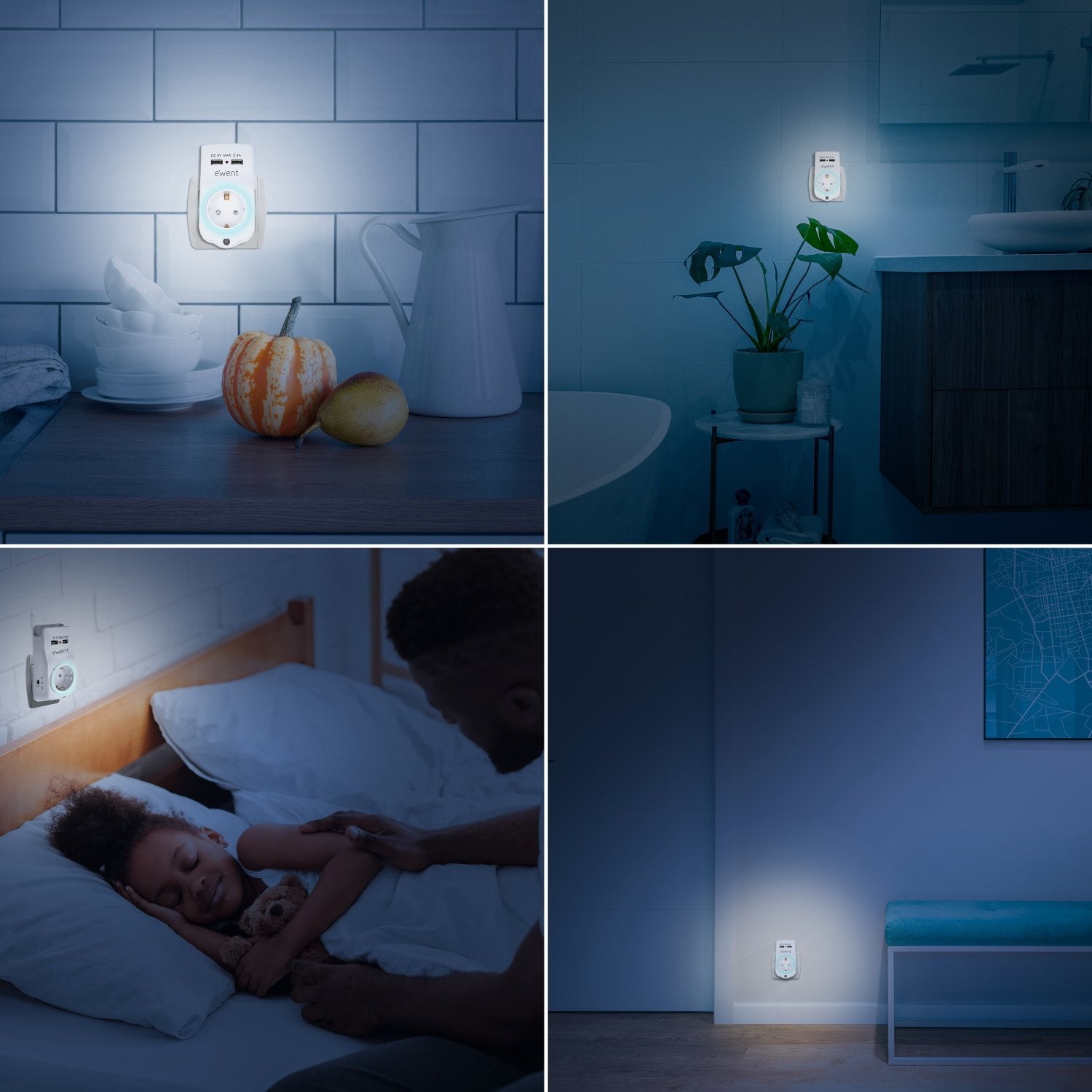 Ewent Cargador Usb 4en1 2.4a