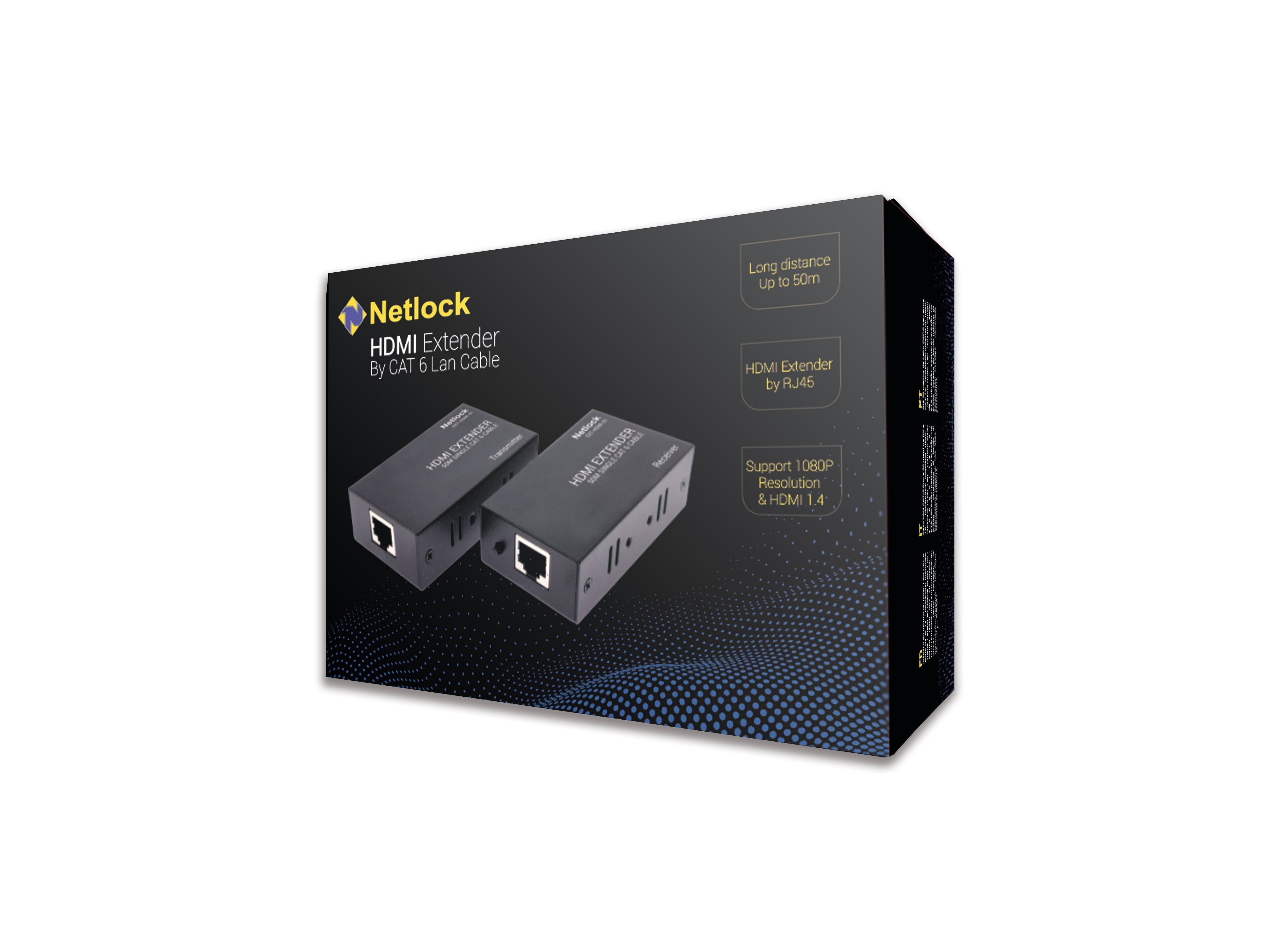 EAN 8435314701213 - Netlock EXT-HDMI-01 extensor audio/video Negro imagen 4