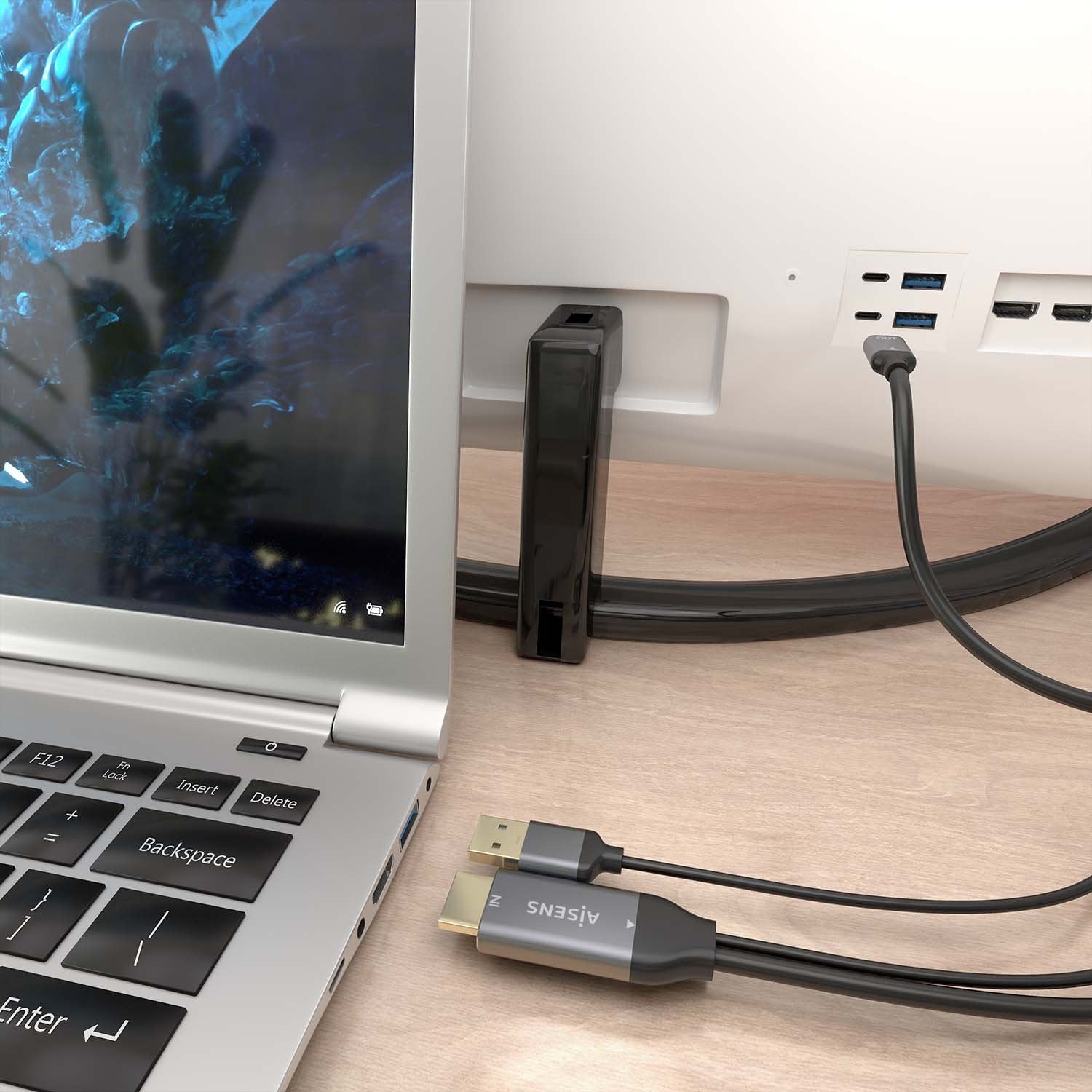 EAN 8435739901564 - AISENS A109-0871 adaptador de cable de vídeo 1,8 m HDMI + USB USB Tipo C imagen 4