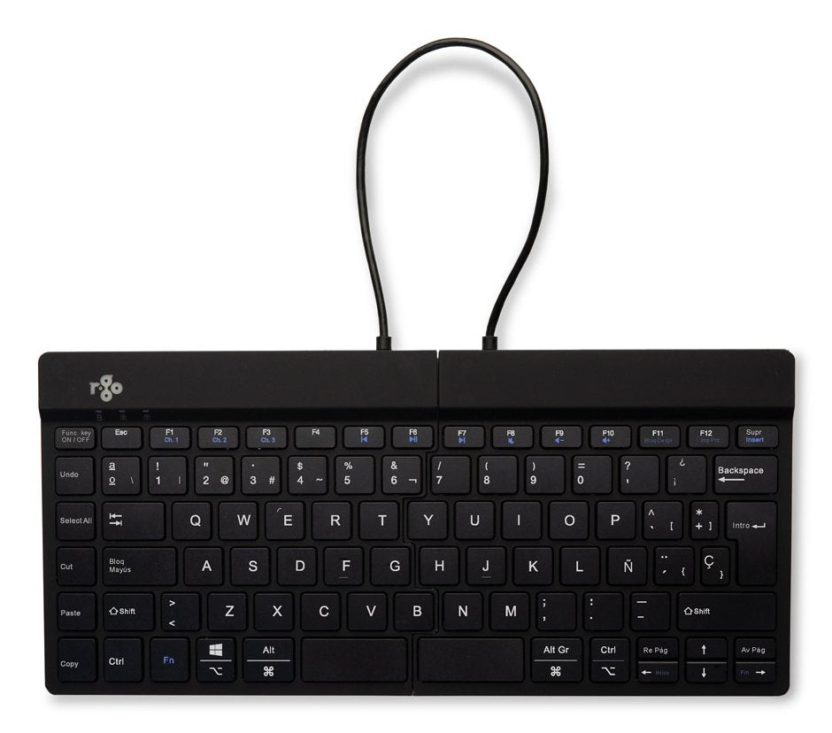 R-Go Split Break Keyboard, Qwerty (Es), Bluetooth, Black