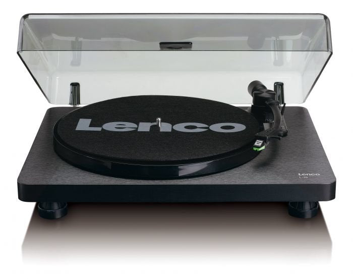 Tocadiscos Lenco L-30 Black De Tracción Por Correa Negro
