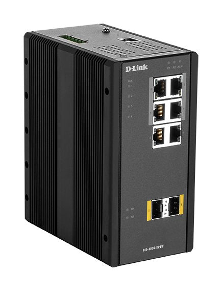 D-Link Dis-300g-8psw 8 Port L2 Managed Switch With 6 X 10/100/1000baset(X) Ports (4 Poe) &Amp 2 X 100/1000basesfp Ports