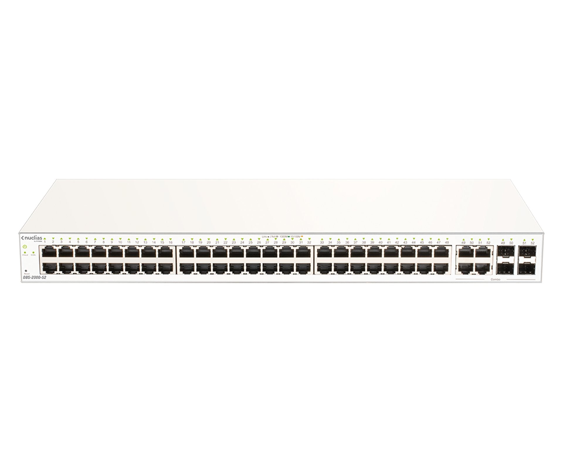 D-Link Switch Smart Nuclias Cloud 52 Puertos 10/100/1gbit W/4 Gbit. Sfp Switch 52 Puertos/ 48xgigabit / 4xgigabit Combo