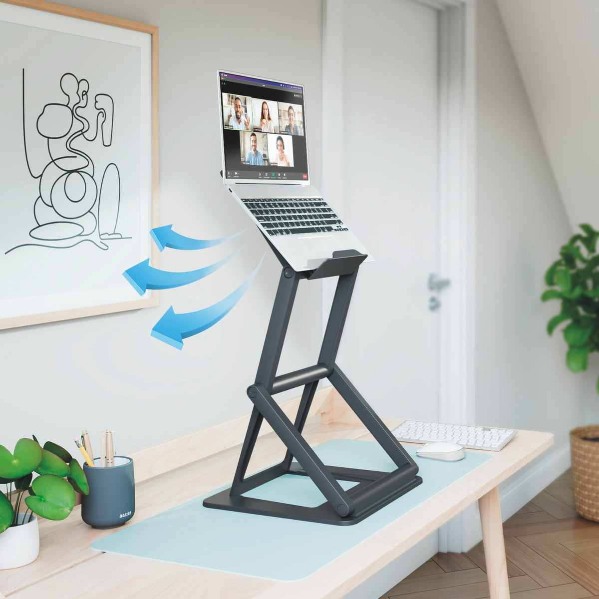 Leitz Sit-Stand Laptop Stand 2-In-1 For Desks