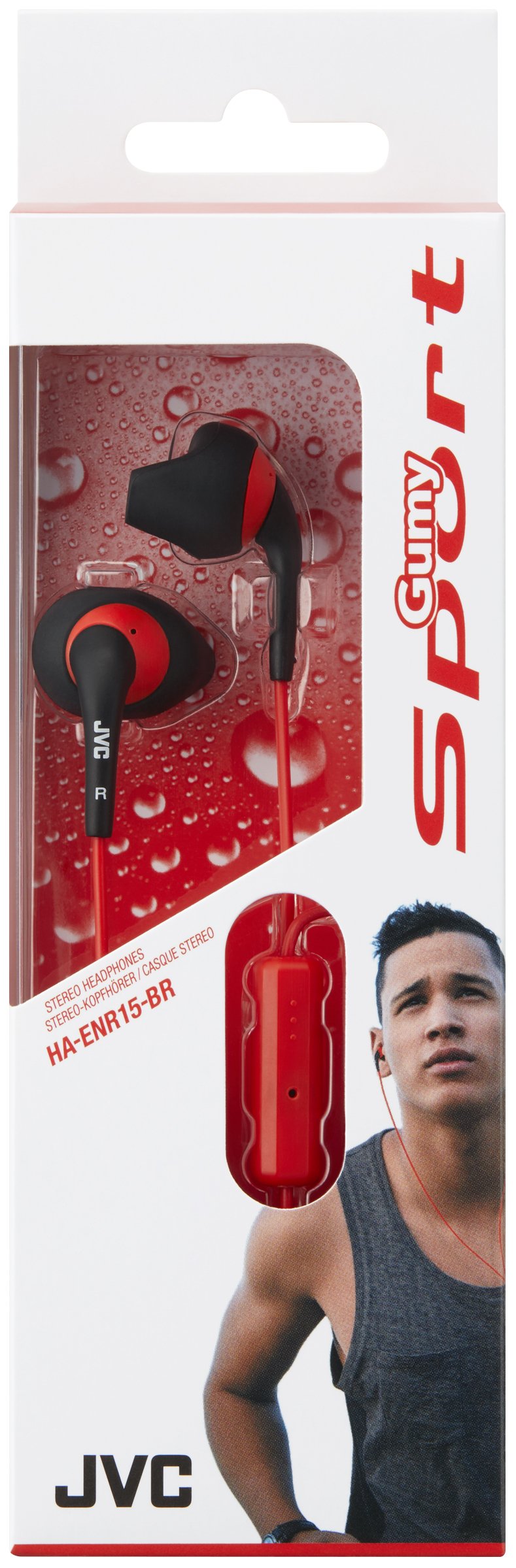 EAN 4975769445019 - JVC HA-ENR15-BR-E Auriculares Alámbrico Dentro de oído Deportes Negro, Rojo imagen 2