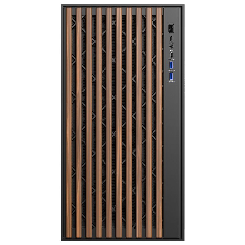 Caja Pc Itek Woody Torre Negro