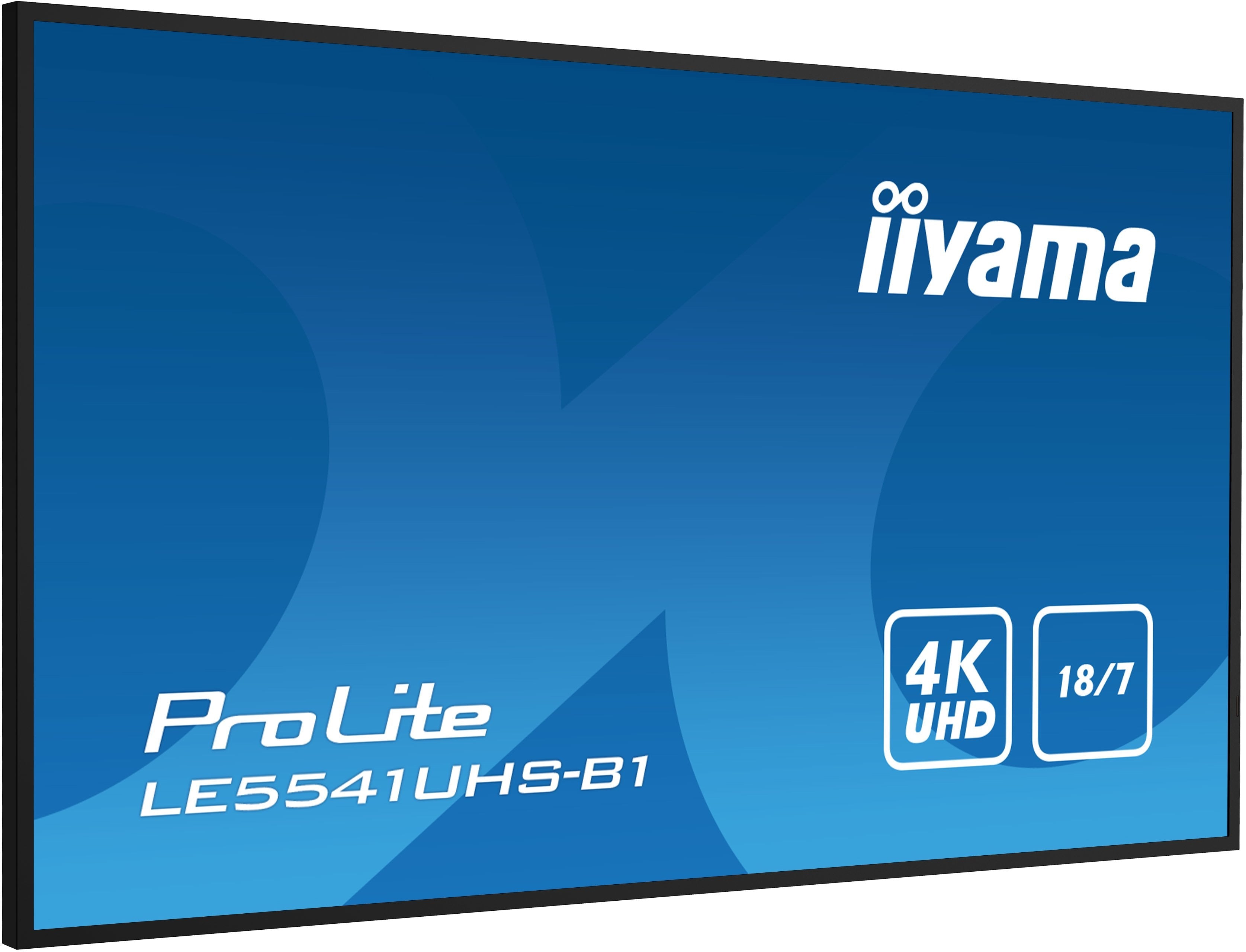 Iiyama Monitor Prolite 138.8cm 55" Le5541uhs-B1 16:9 3xhdmi+Usb Ips Retail Speditionsversand