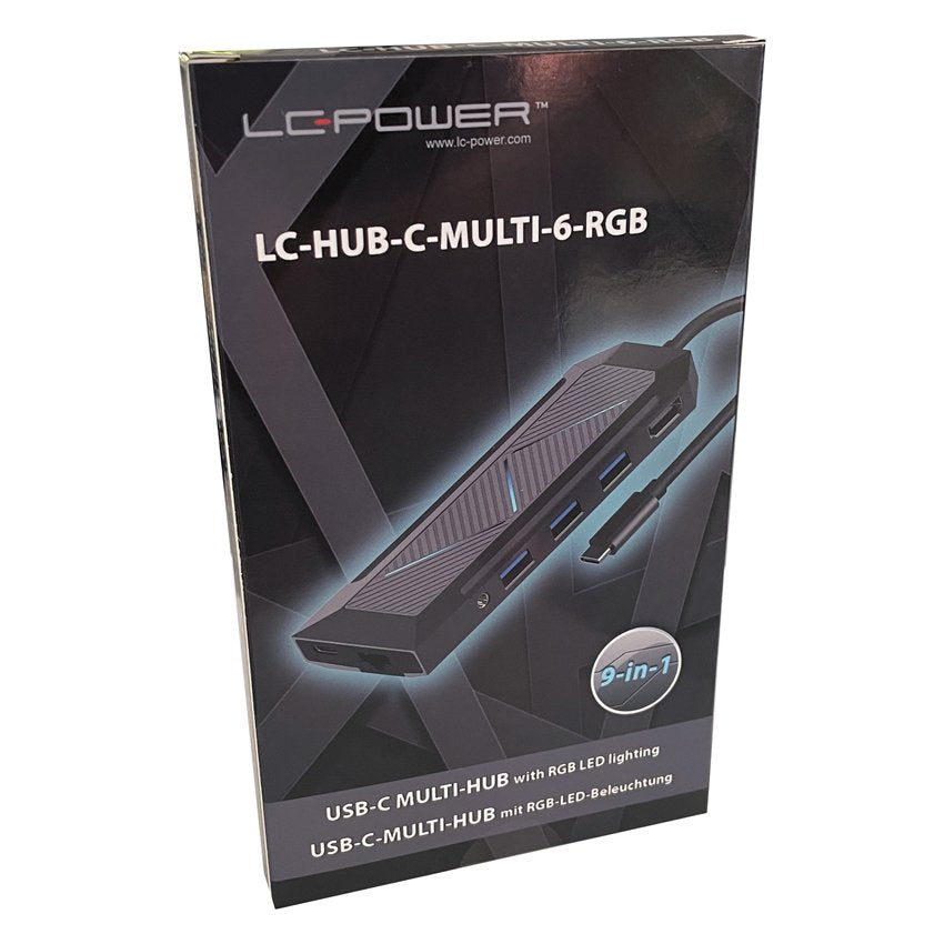 Lc-Power Hub Lc-Hub-C-Multi-6-Rgb Black
