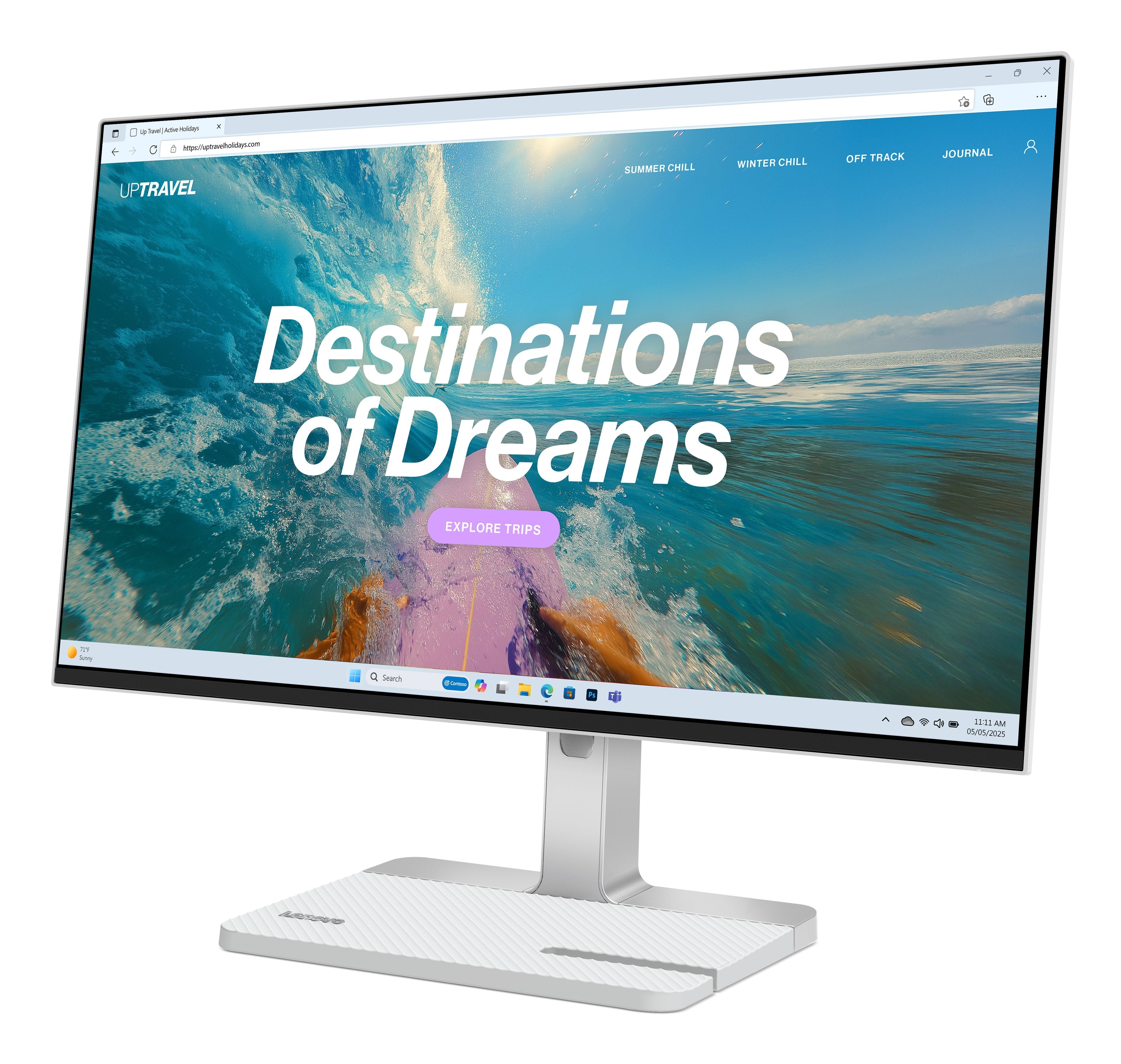 Monitor Lenovo L24d-4c 23.8" 1920 X 1080 Pixeles Full Hd Lcd Gris