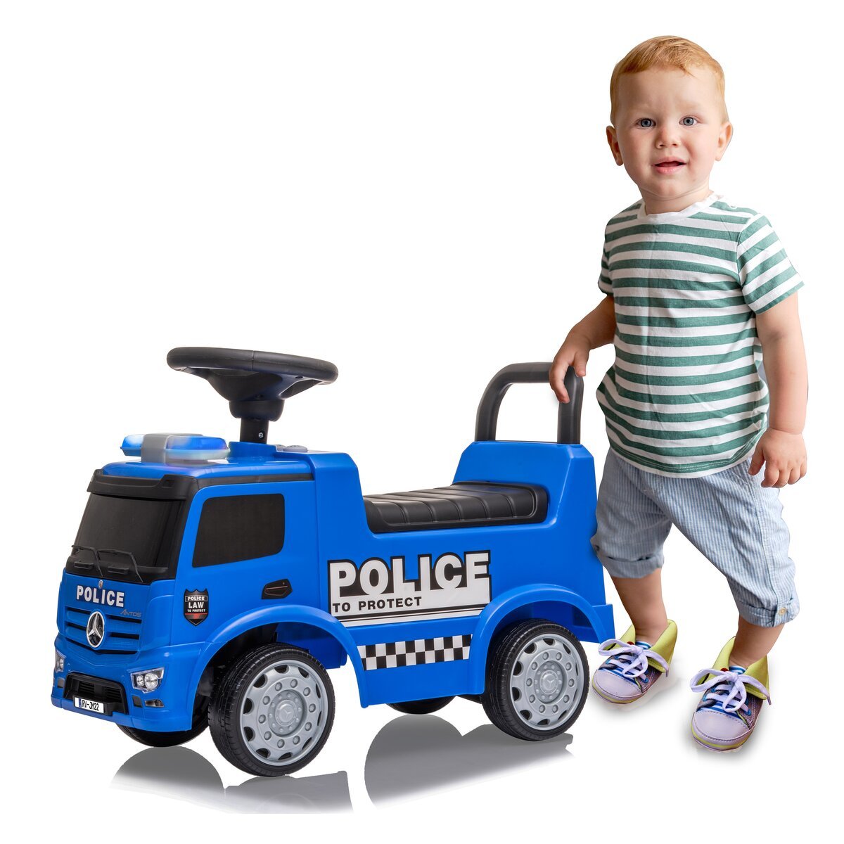EAN 4042774463892 - Jamara Mercedes-Benz Antos Police Correpasillos con forma de coche imagen 3
