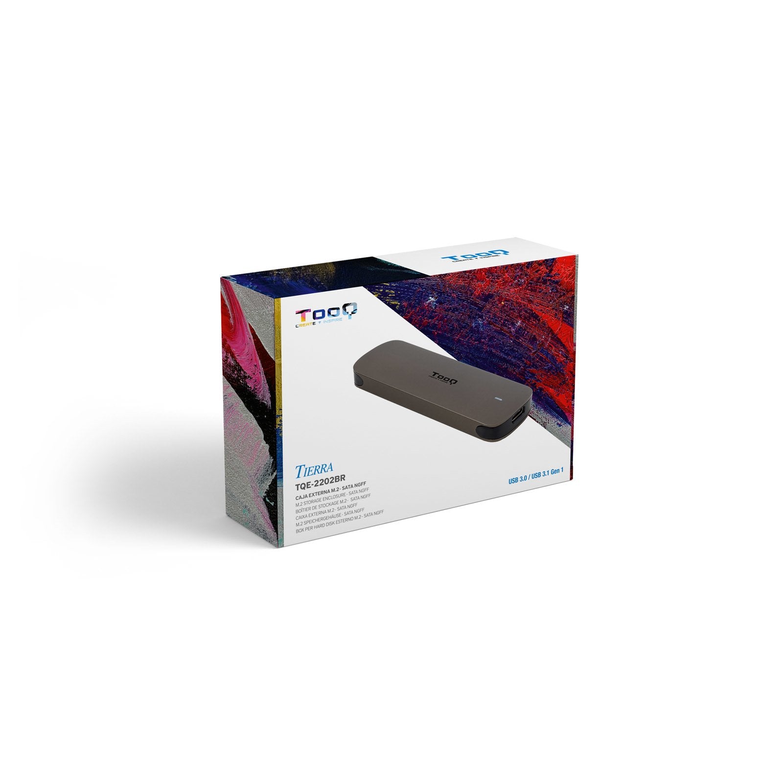 EAN 8433281013957 - TooQ TQE-2202BR caja para disco duro externo Caja externa para unidad de estado sólido (SSD) imagen 3