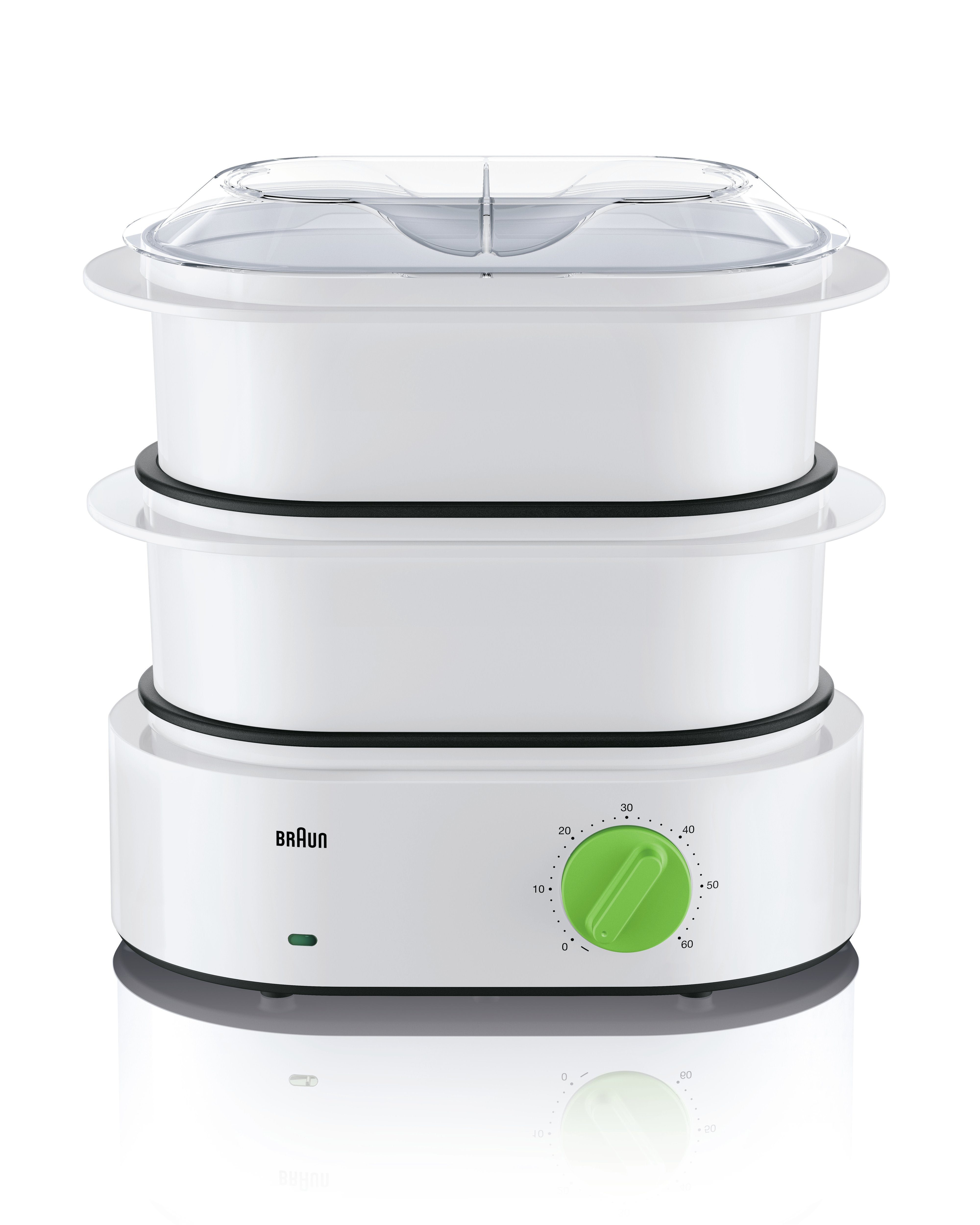 EAN 8021098773340 - Braun FS 3000 vaporizador 2 cesta(s) Encimera 850 W Verde, Blanco imagen 1