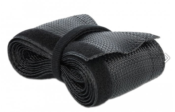 Delock Funda Trenzada Con Cierre De Velcro 2 M X 32 Mm Negro