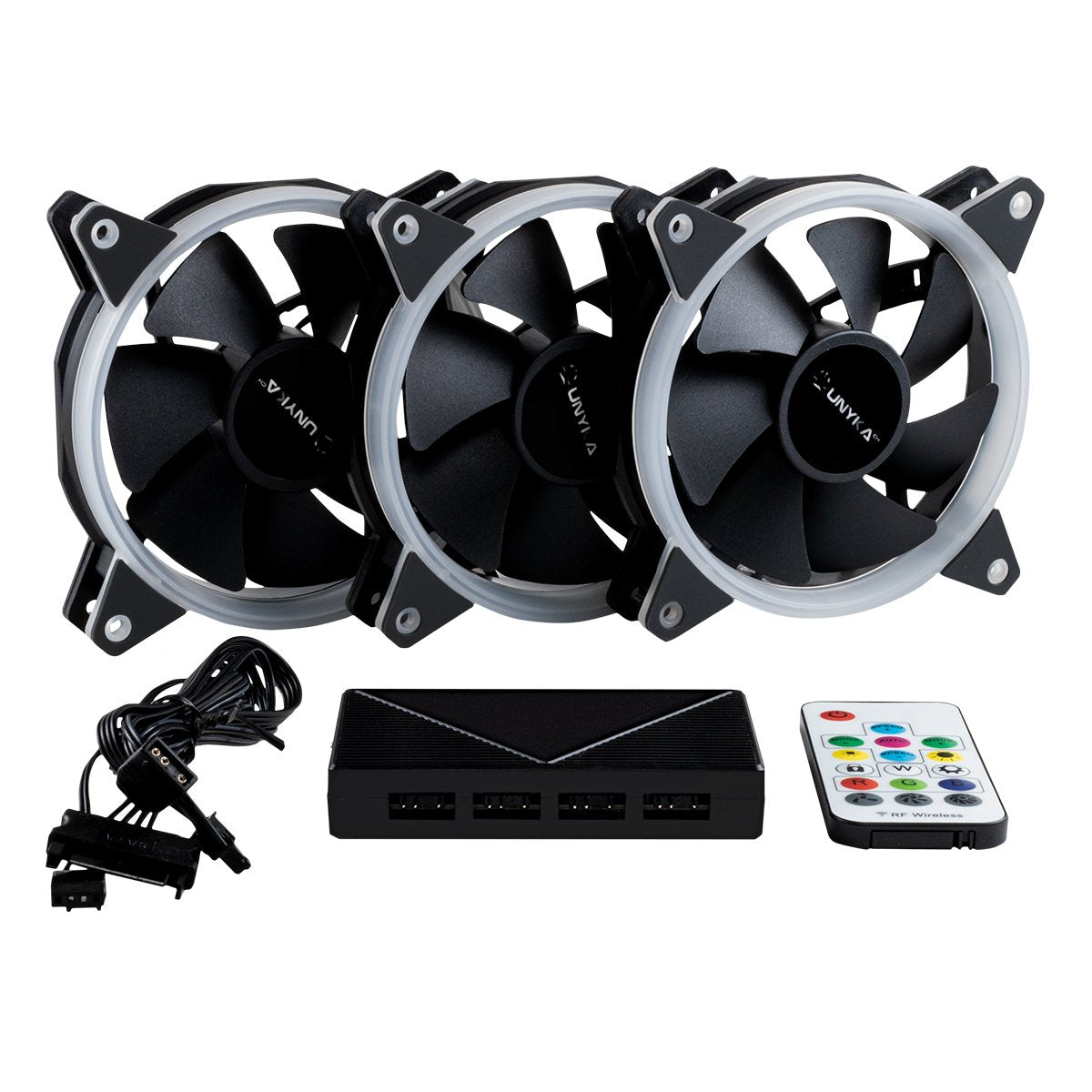 EAN 6940533544951 - UNYKAch Fan CANDY 30 ARGB Ring Led 120 mm Carcasa del ordenador 12 cm Negro 3 pieza(s) imagen 3