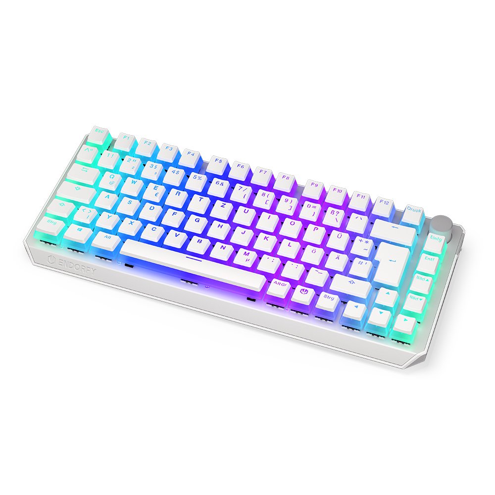 Teclado Alemán Endorfy Thock 75% Rf Inalámbrica + Usb Qwertz Blanco