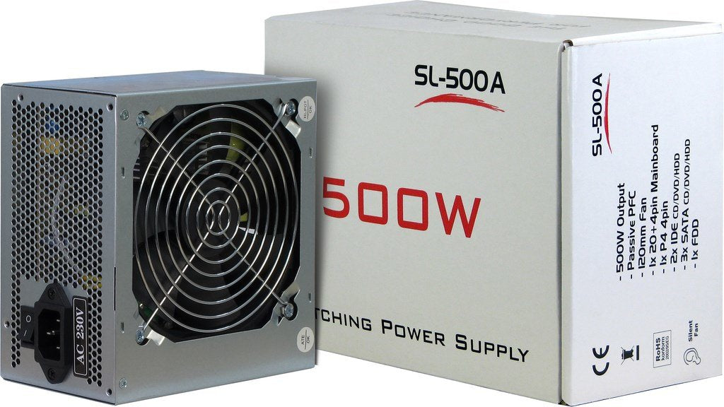 EAN 4260133120891 - Inter-Tech SL-500A unidad de fuente de alimentación 500 W 20+4 pin ATX ATX Gris imagen 4