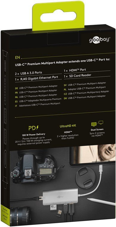 EAN 4040849767883 - Goobay 76788 base para portátil y replicador de puertos USB Tipo C Plata imagen 9