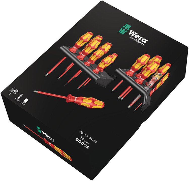 Wera Kraftform Big Pack 100 Vde Juego Destornillador Estándar