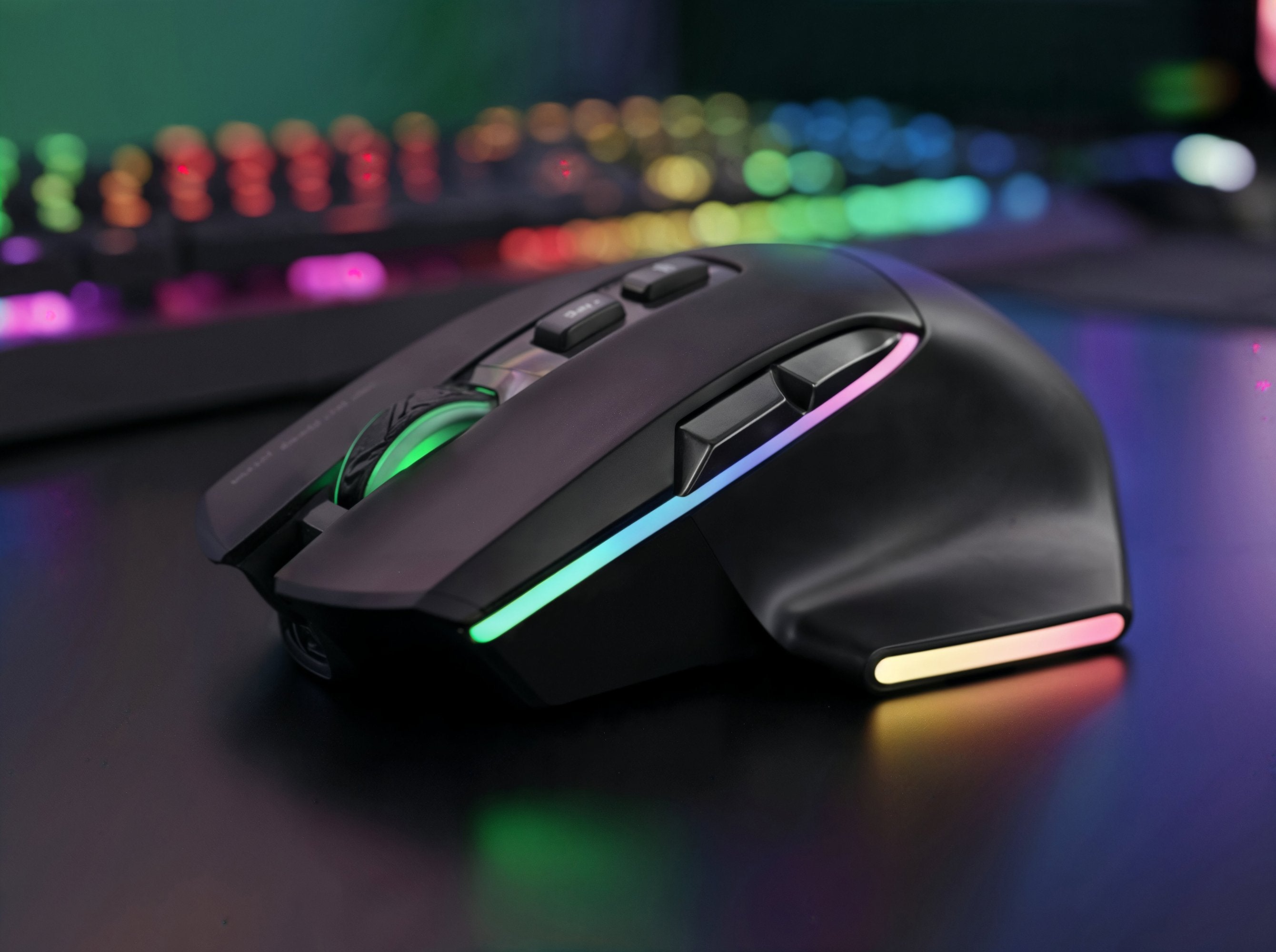Mouse Mars Gaming Wireless Y Bluetooth Mmw-Vector Tri-Mode 2.4g Ghz Bt 5.4 Usb-C 7 Botones 12000 Dpi