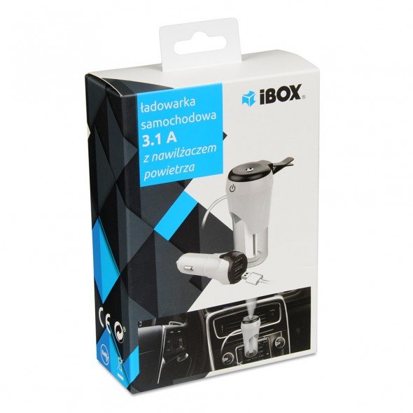 Cargador De Coche Ibox Usb 2.1 + Cch1 + Aromatizador De Coche