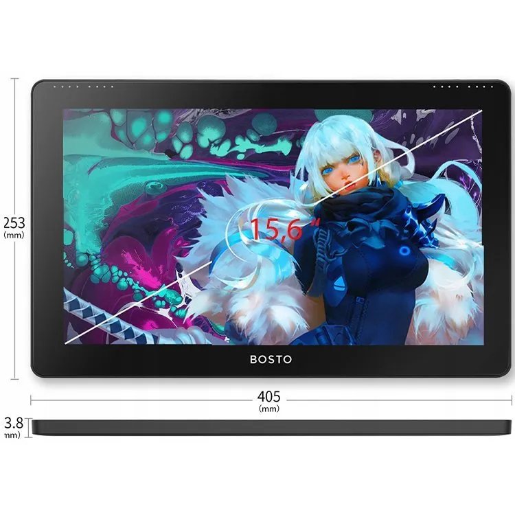 EAN 6972288300155 - BOSTO Graphic Tablet BT-16HDK tableta digitalizadora Negro 5080 líneas por pulgada 344 x 194 mm USB imagen 3