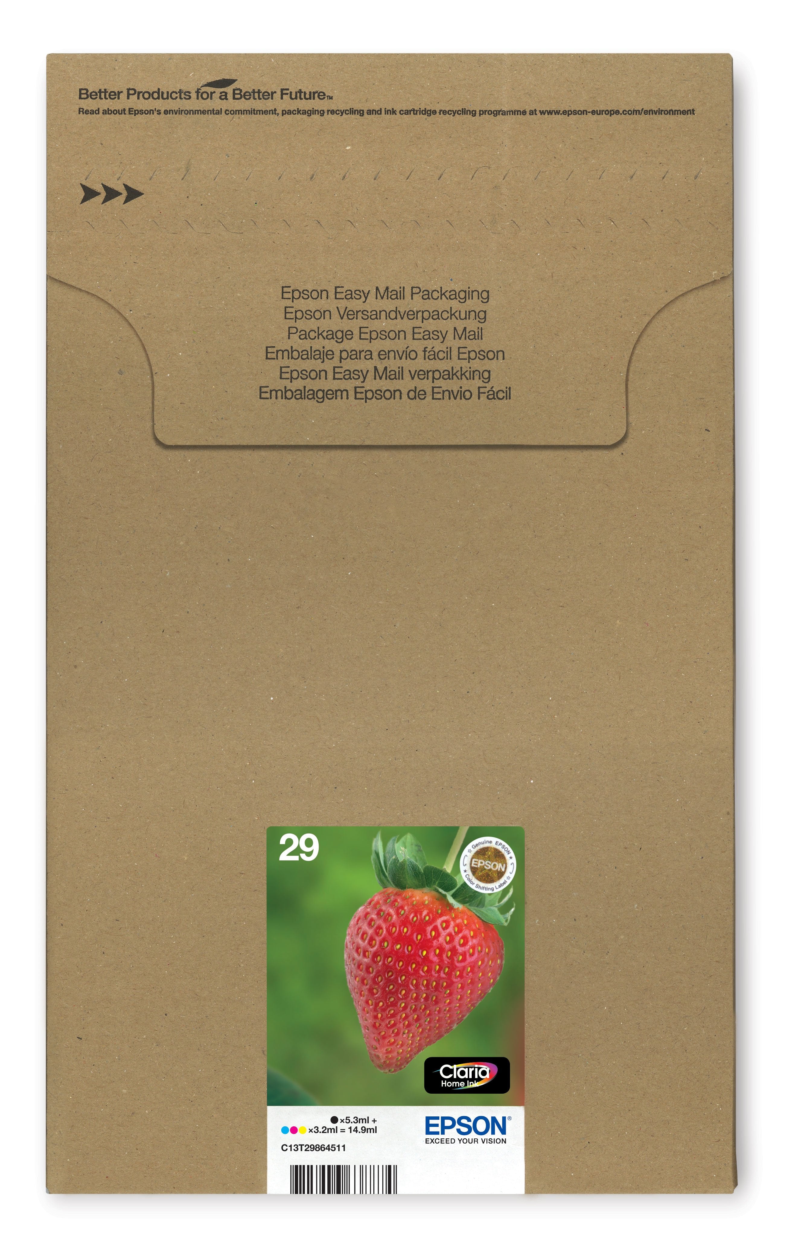 EAN 8715946638874 - Epson Strawberry C13T29864511 cartucho de tinta 1 pieza(s) Original Rendimiento estándar Negro, Cian, Mag imagen 2