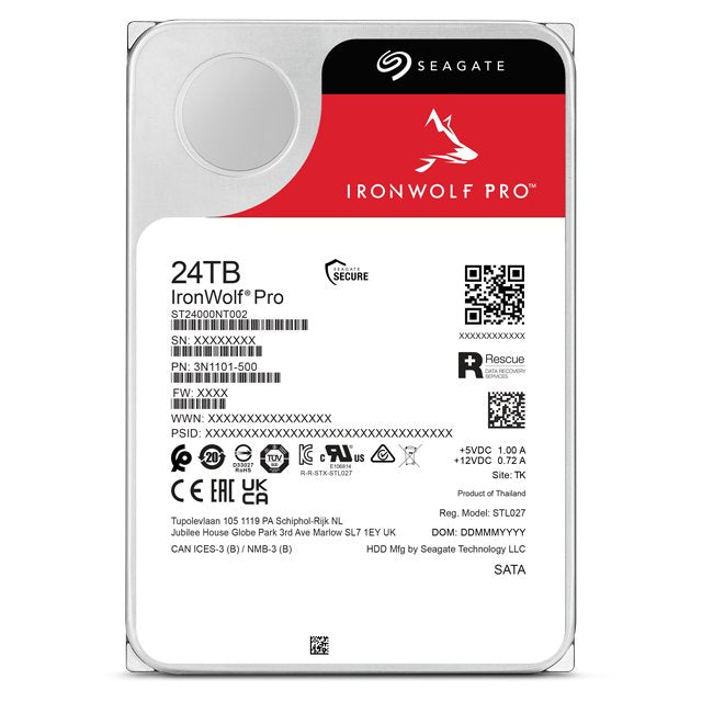 EAN 0763649182253 - Seagate IronWolf Pro ST24000NT002 disco duro interno 24 TB 7200 RPM 512 MB 3.5" Serial ATA III imagen 4