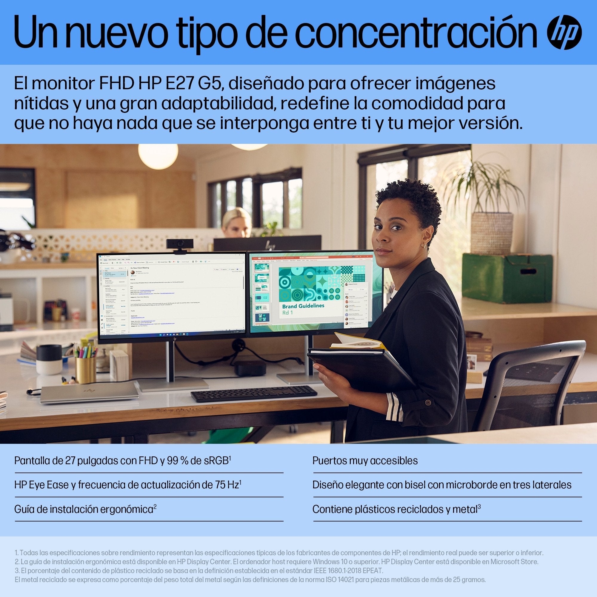 EAN 0196786297373 - HP E27 G5 FHD Monitor pantalla para PC 68,6 cm (27") 1920 x 1080 Pixeles Full HD LCD Negro imagen 7