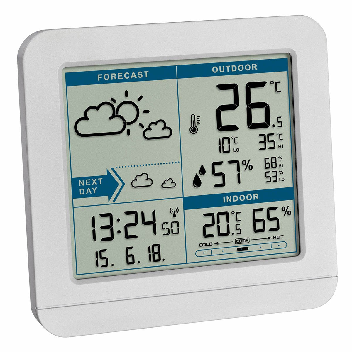 EAN 4009816033222 - TFA-Dostmann Sky Blanco LCD Batería imagen 1