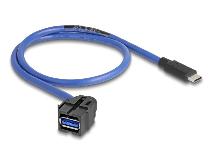 Delock 88156 Módulo Keystone Usb 5 Gbps A Hembra A Usb Type-C Macho Con Cable