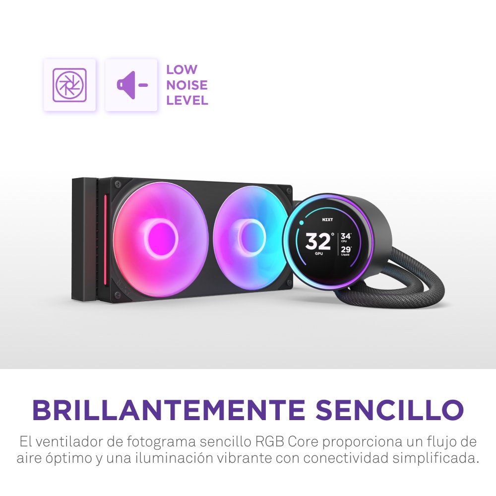 Nzxt Kraken Elite 240 Rgb 240 Mm, Refrigeración Por Agua Negro Rl-Kr24e-B2
