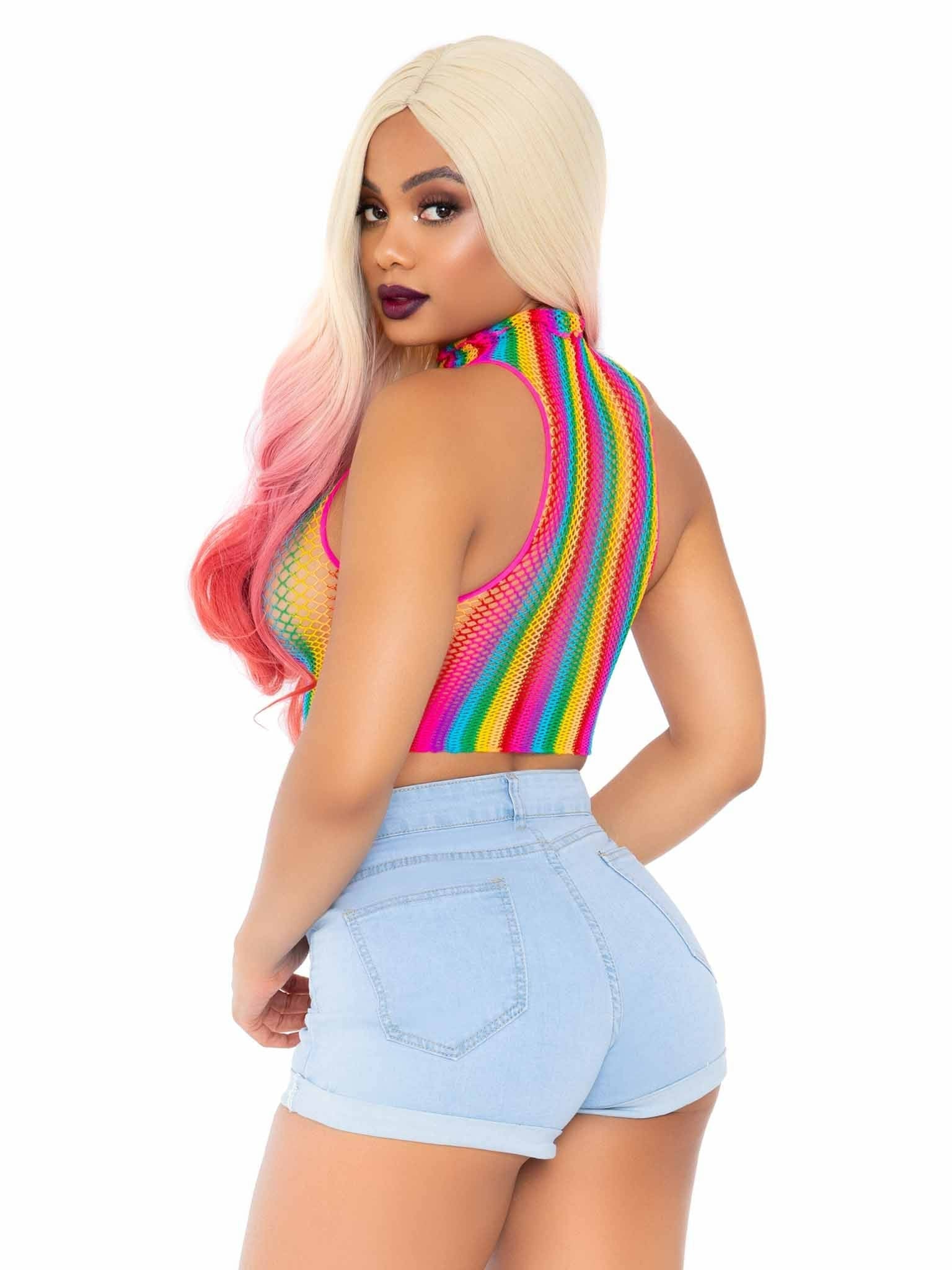 Leg Avenue - Top De Rejilla Multicolor