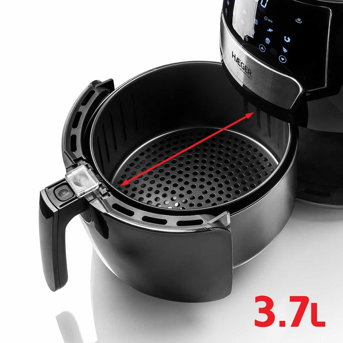 EAN 5608475023279 - Haeger AF-D37.003A freidora Sencillo 4,2 L 1500 W Freidora de aire caliente Negro imagen 4