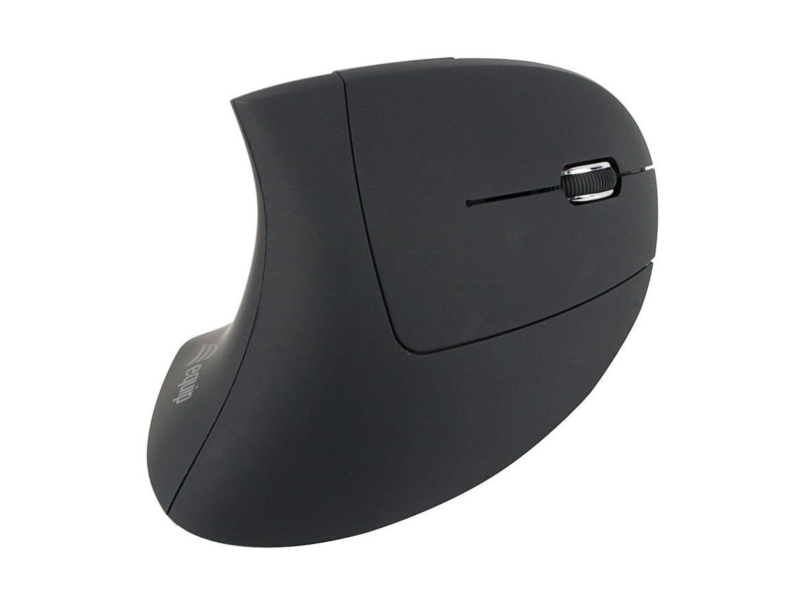 Raton Wireless Ergonomico 2 Botones 1600dpi Equip Life Color Negro