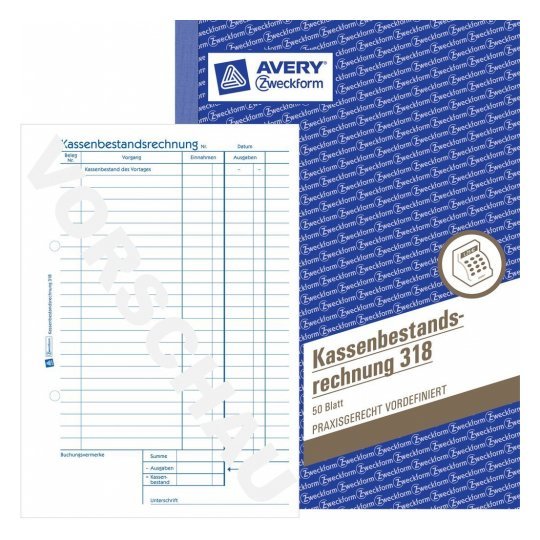 Avery Zweckform Recibo - 50 Hoja - A5 (148 X 210 Mm)